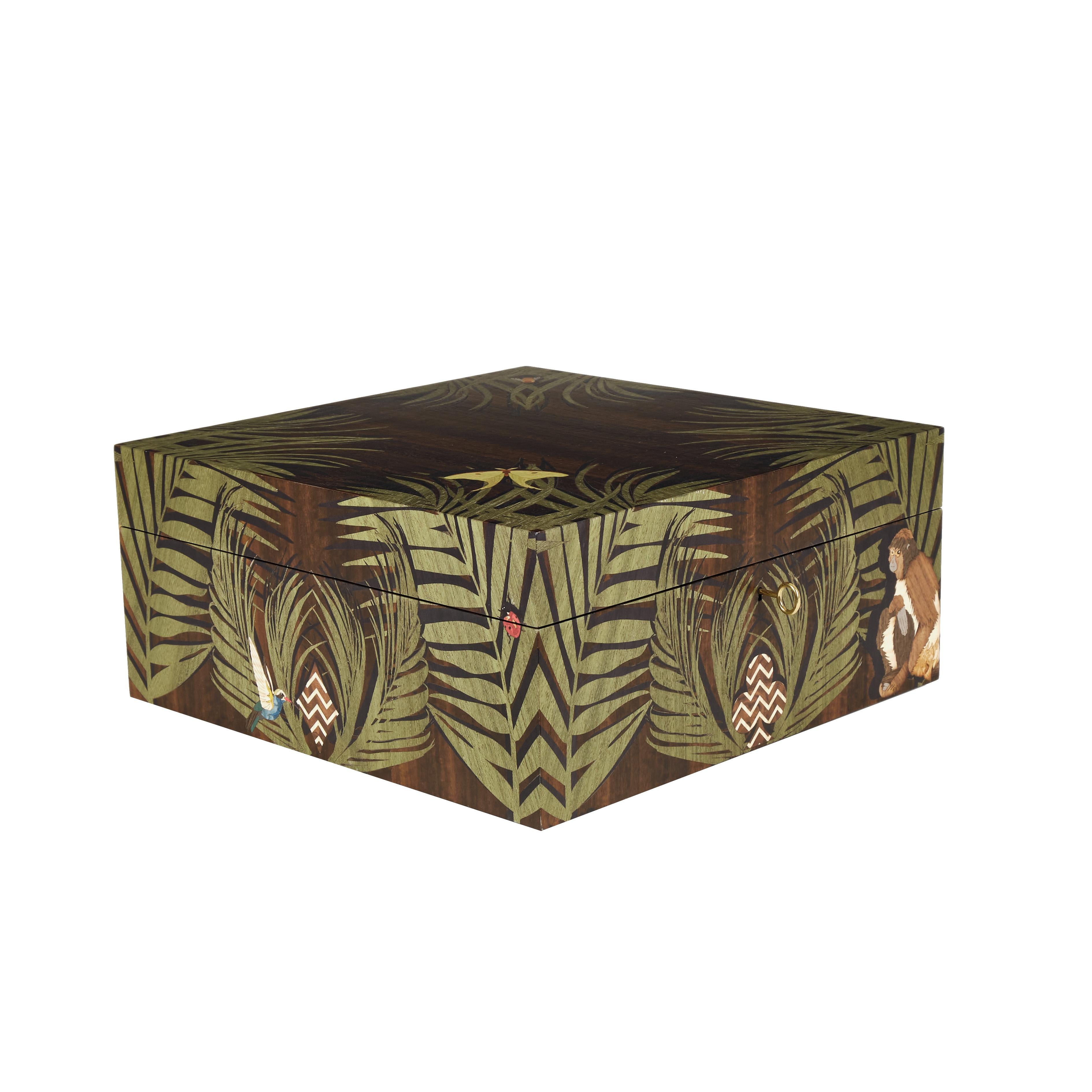 Jungle Marquetry Poker Set by Alexandra Llewellyn For Sale 4