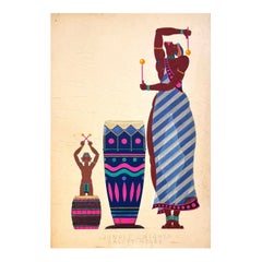 "Jungling Nights", peinture importante pour le Ballet Négre, Pioneering Black Dance Co.