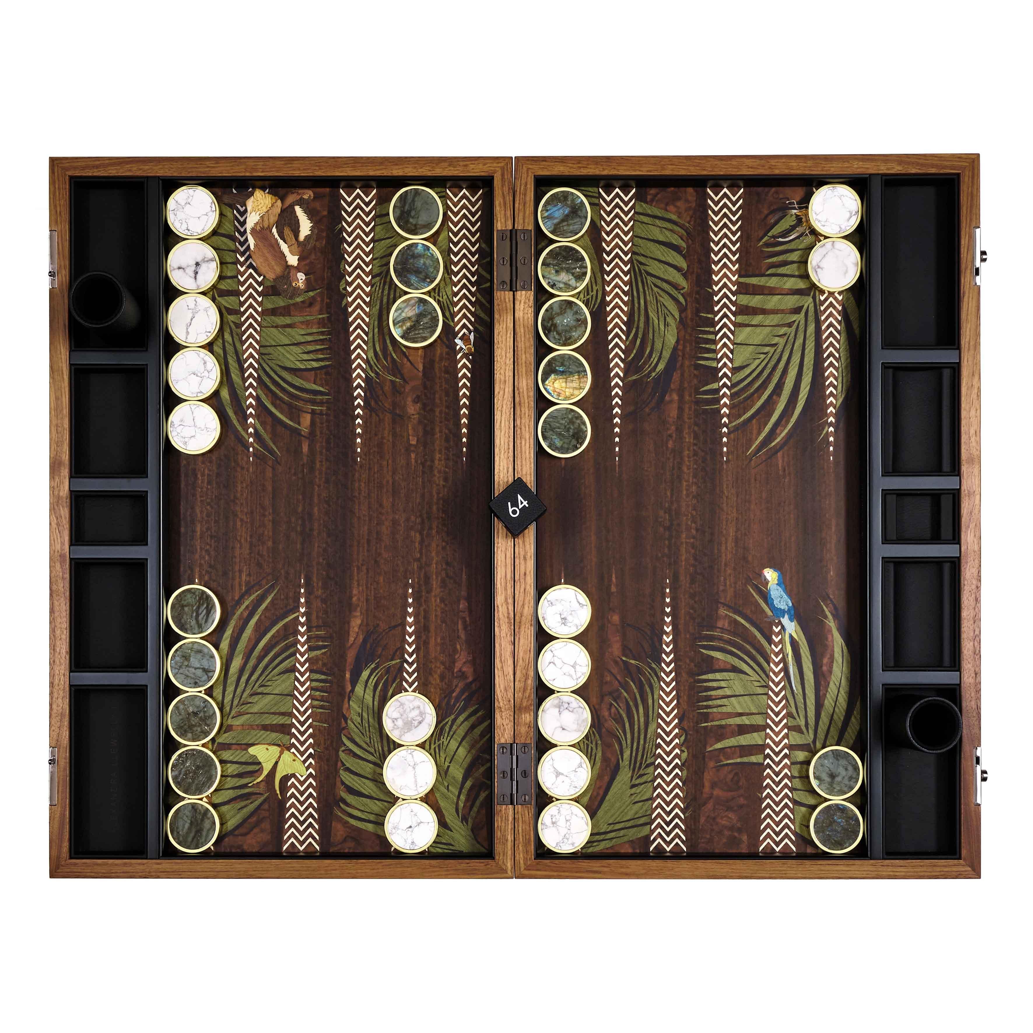 Other Jungle Tournament Backgammon Set by Alexandra Llewellyn For Sale