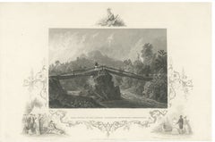 Juniata Alleghany Mountains - Antique Engraving, Pennsylvania View, ca.1830