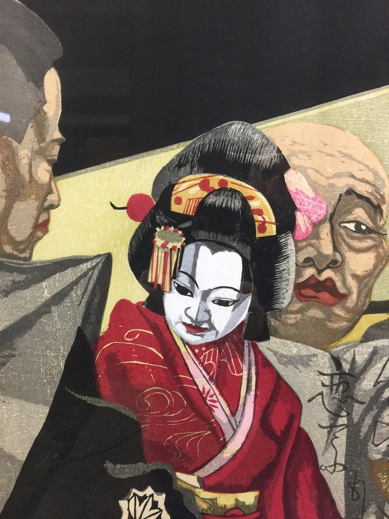 Showa Junichiro Sekino, Monjuro et Jihei des marionnettes Bunraku en vente