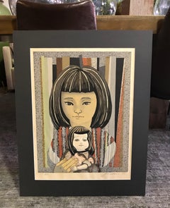 Junichiro Sekino Signed Limited Japanese Woodblock Print Mr. Ozek's Daughter