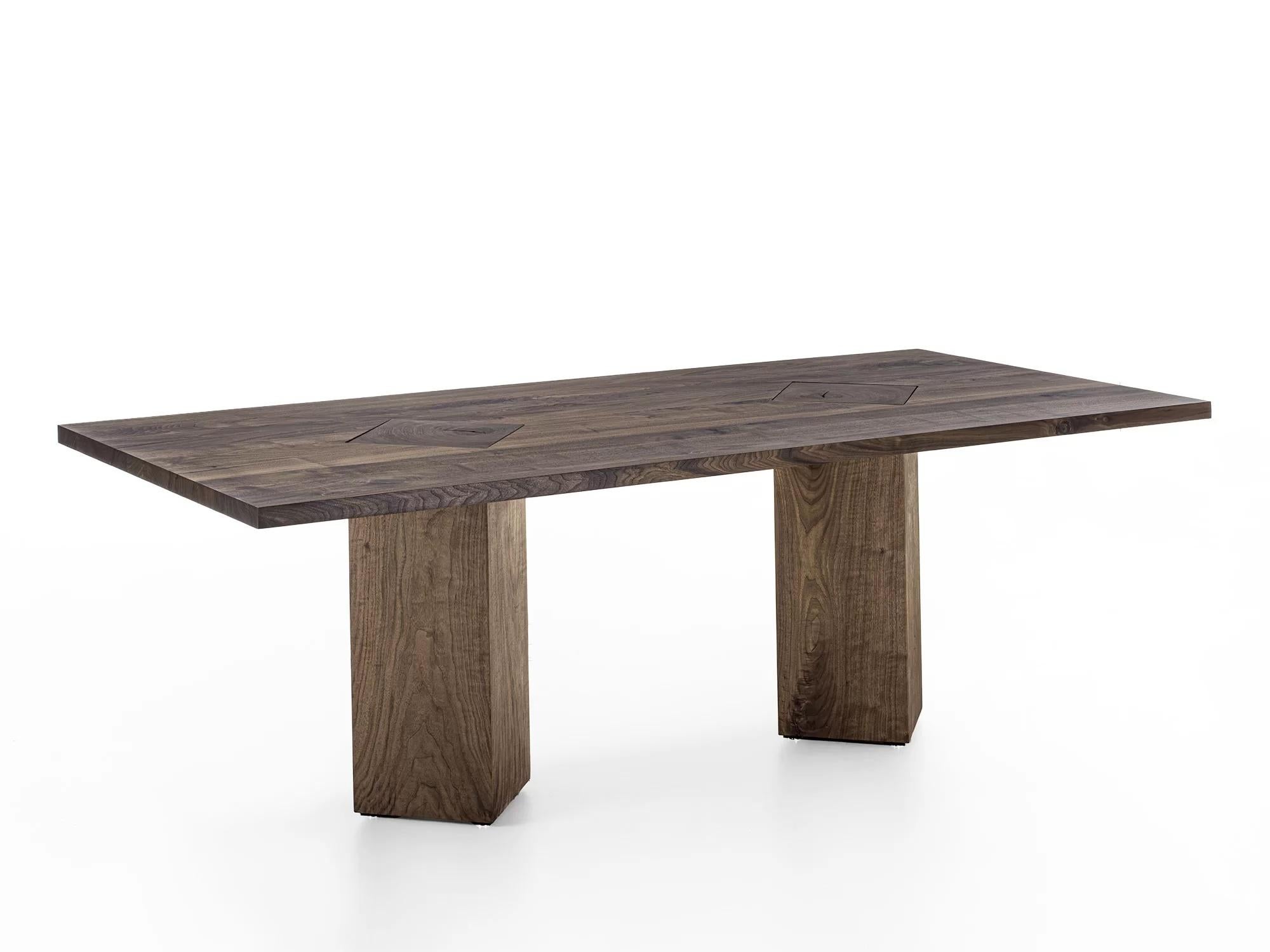 Italian Junior B Solid Wood Dining Table, Designed by Authentic Design, Made in Italy  For Sale