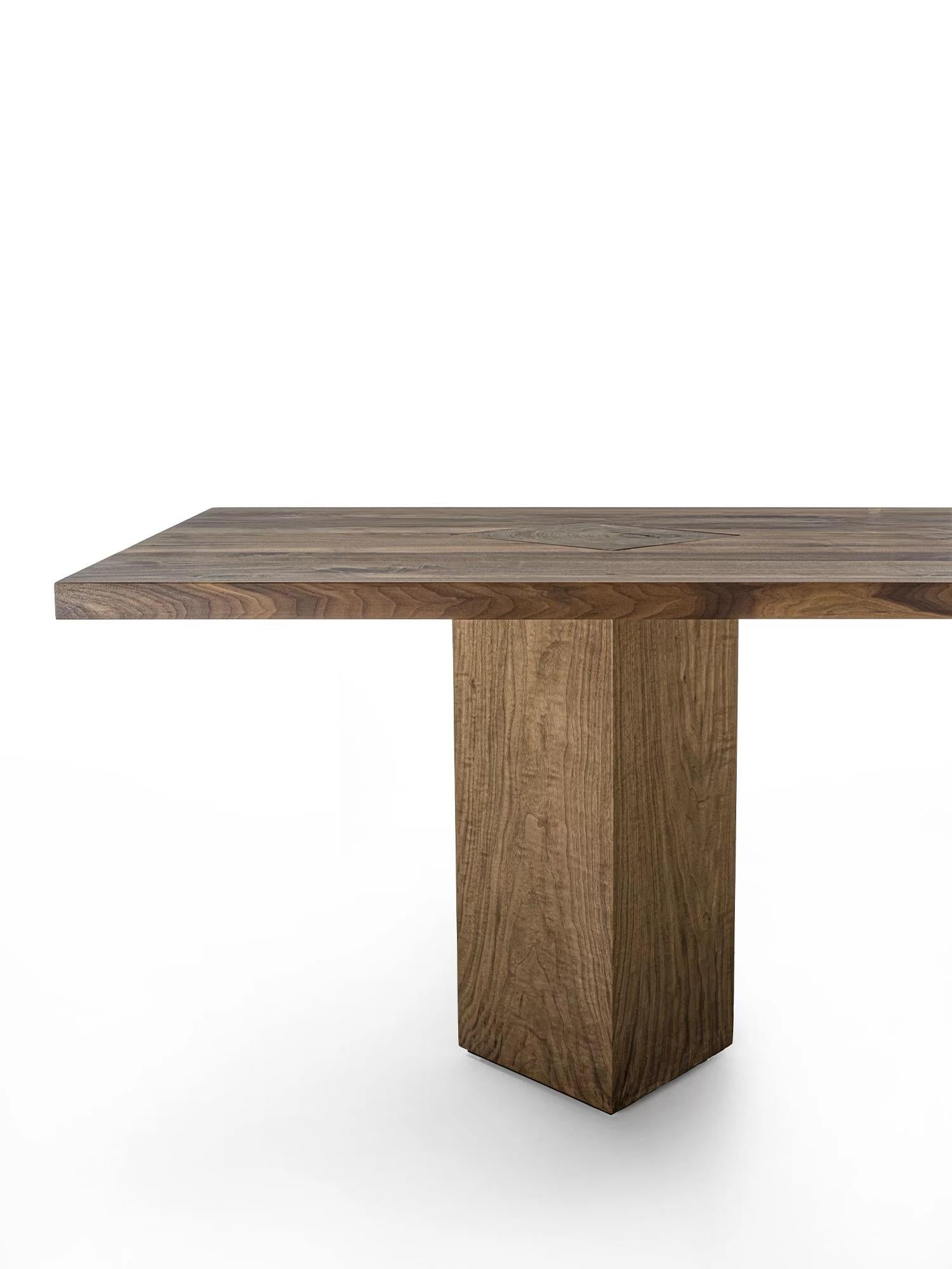 Junior B Solid Wood Dining Table, Designed by Authentic Design, Made in Italy  In New Condition For Sale In Beverly Hills, CA