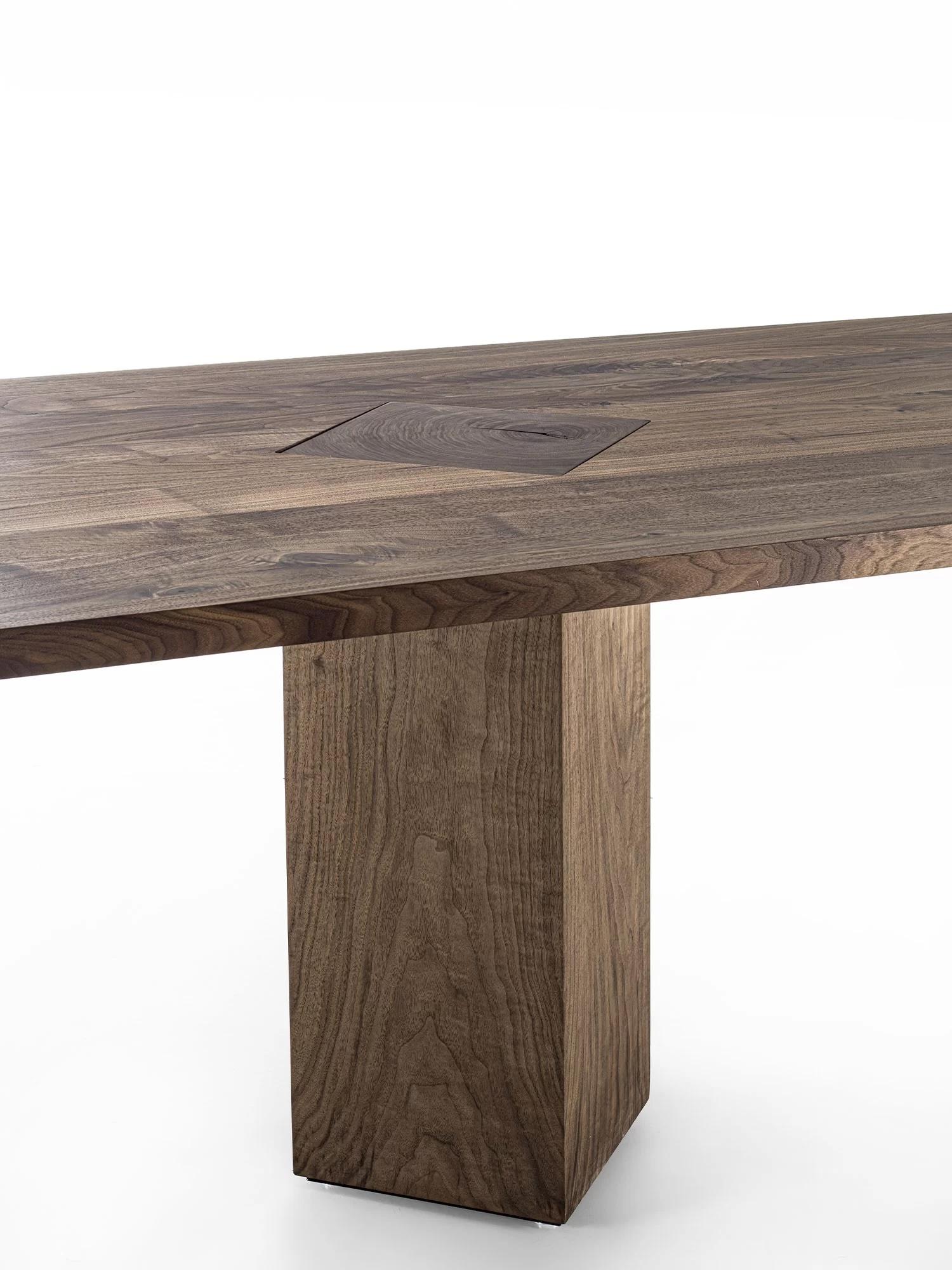 Contemporary Junior B Solid Wood Dining Table, Designed by Authentic Design, Made in Italy  For Sale