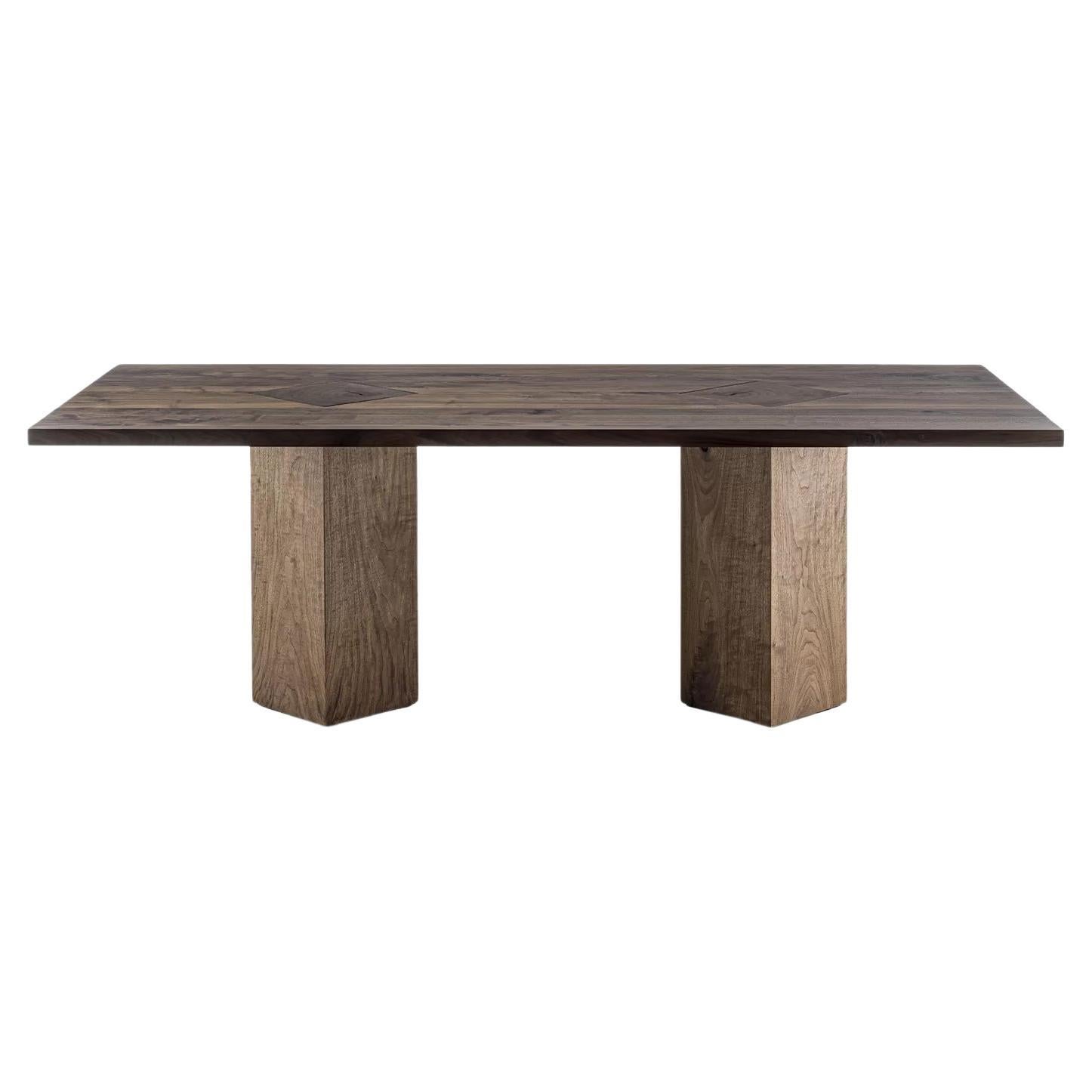 Junior B Solid Wood Dining Table, Designed by Authentic Design, Made in Italy 