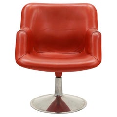 Poltrona "Junior" di Yrjo Kukkapuro per Haimi, Finlandia, 1960.  Rosso-arancio.