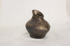 Junip Metallic Glazed Stoneware Sculptural Vase by Muscellaneous