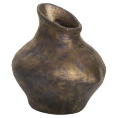 Junip Metallic Glazed Stoneware Sculptural Vase by Muscellaneous