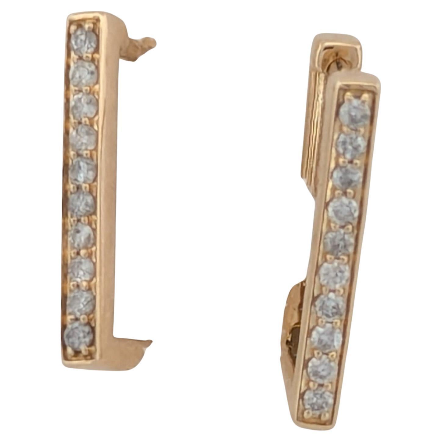 Juniper  14K Yellow Gold Diamond Earrings, 0.25 CT, Dainty Gold Studs, Minimali