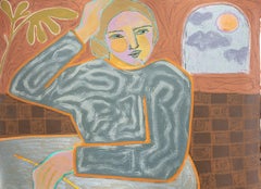 "La finestra" Pittura astratta di figura