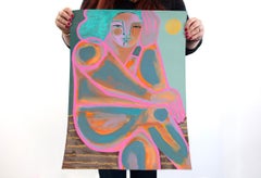 "Pensándolo bien" Pintura abstracta de figuras