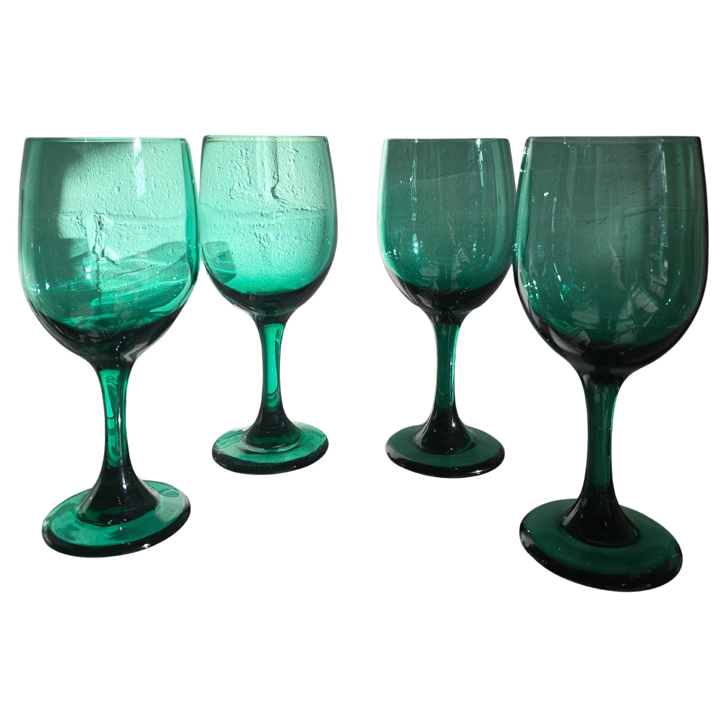 Juniper Green Glassware Wine Glasses by Libbey Glass