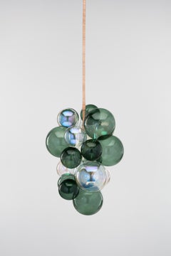 Juniper & Iridescent Finished Waterfall Bubble Chandelier by The Light Factory