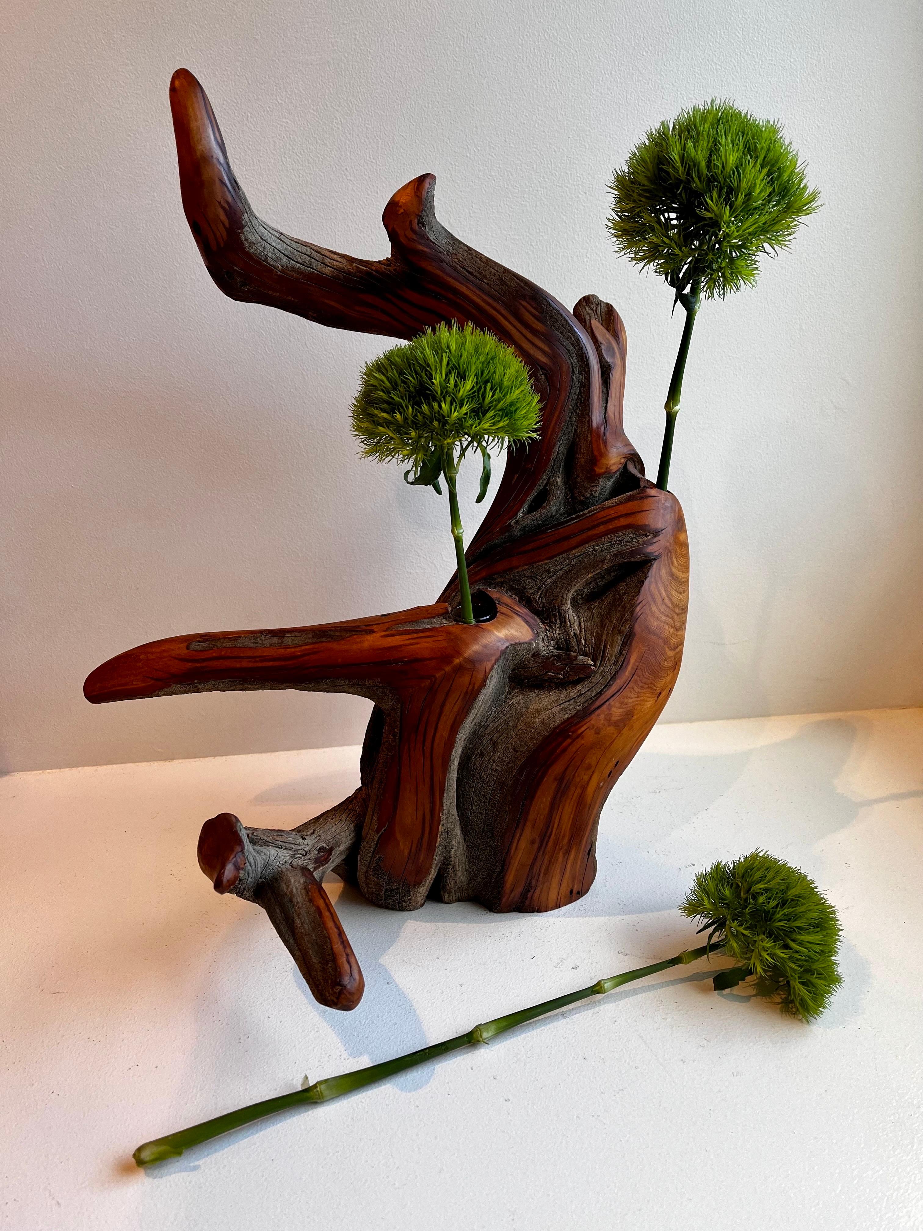 Organico moderno Vaso per boccioli in Wood Juniper in vendita