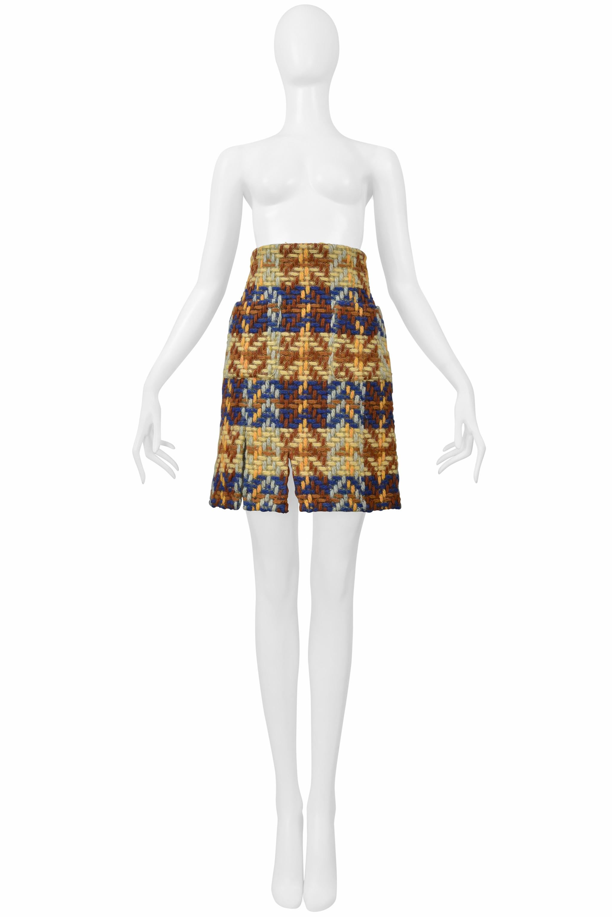 Jaune Junko Shimada Combinaison jupe en laine bleu, Brown, jaune en vente