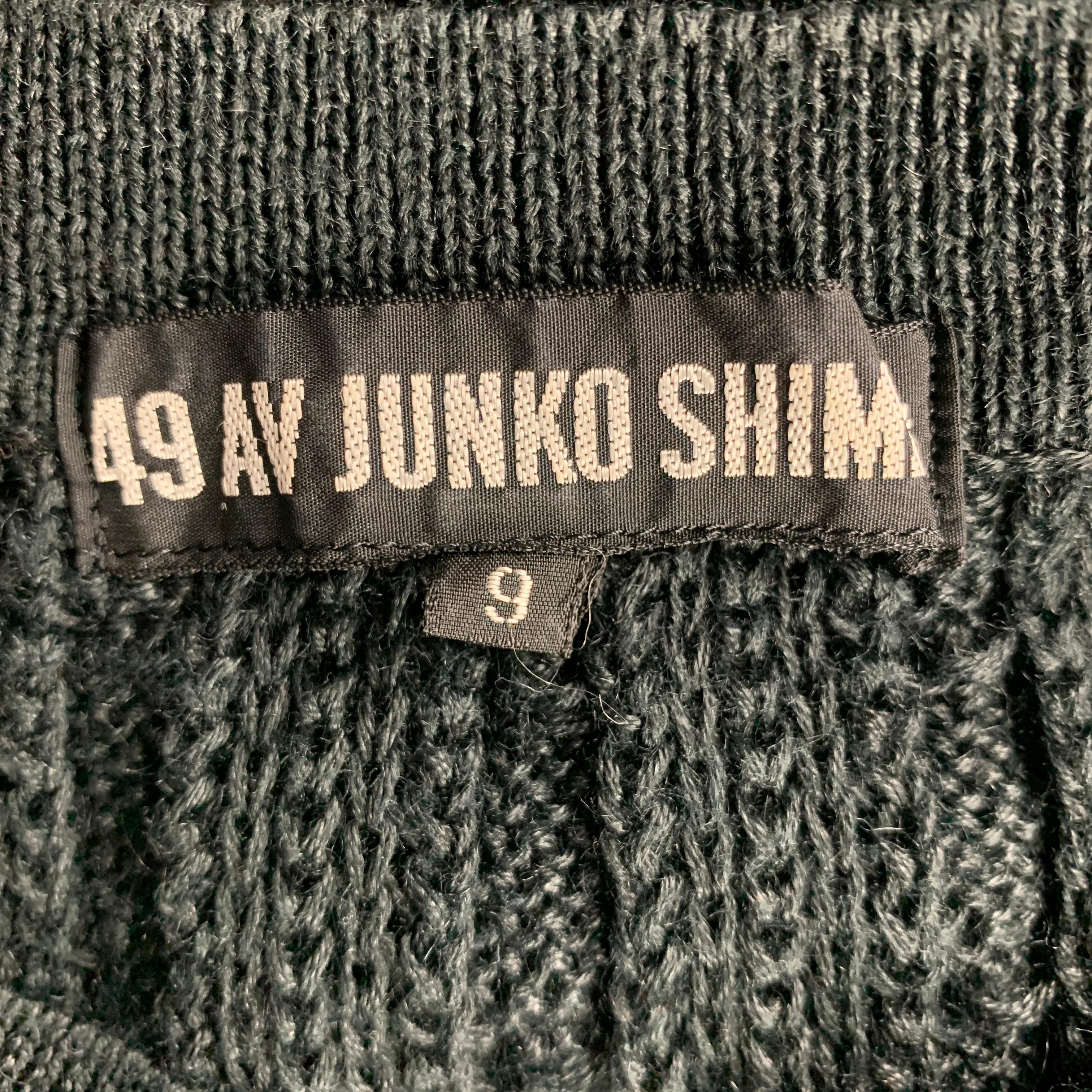 Women's JUNKO SHIMADA Size M Charcoal Knitted Linen Pencil Skirt Set