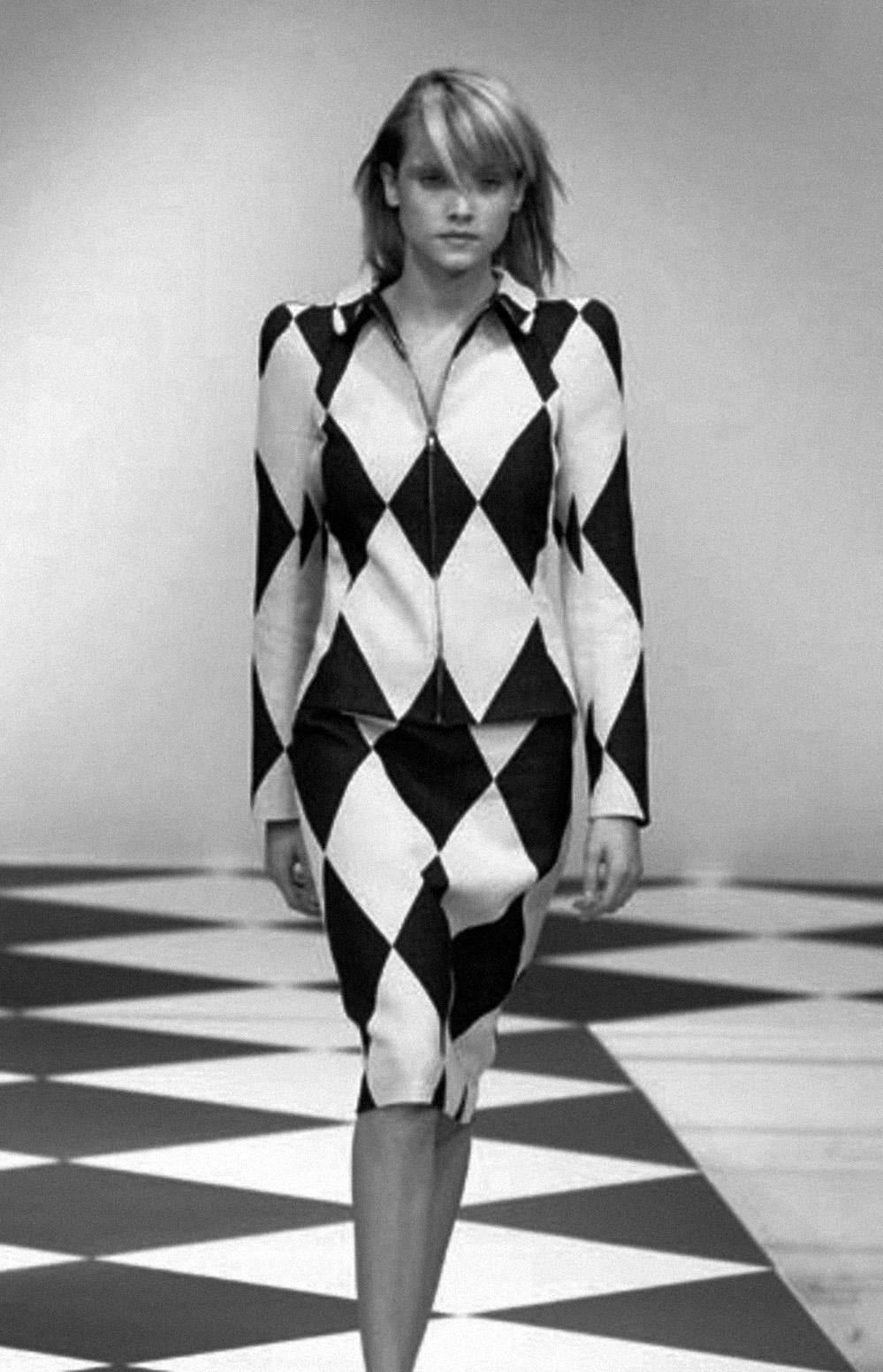Junko Shimada SS 2001 Giacca Cappotto Harlequin In condizioni ottime in vendita a Berlin, BE