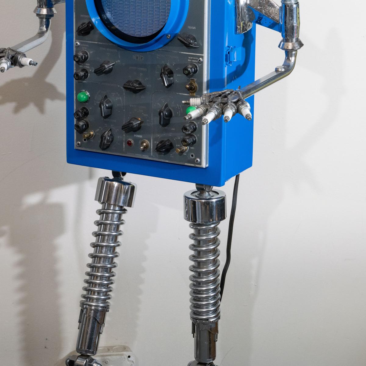 Fin du 20e siècle Sculpture robot Junkyard de Steve Heller en vente