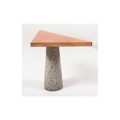 Juno Custom End Tables in Perian Gray Marble & Wood Top