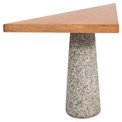 Juno Custom End Tables in Perian Gray Marble 
Wood Top