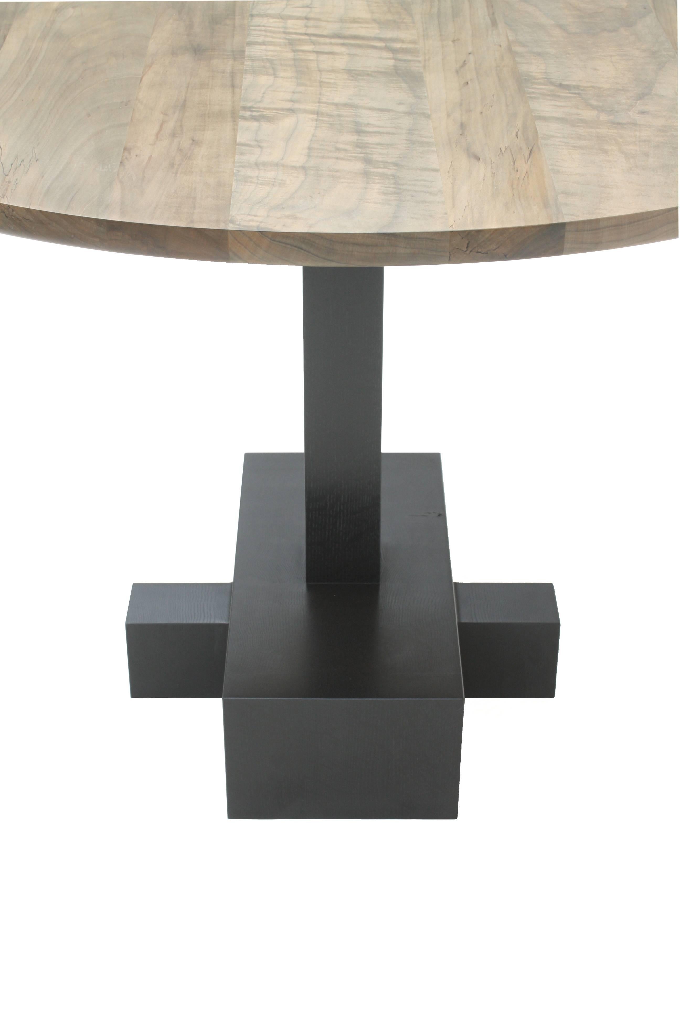 Blackened Juno, Handmade Wood Dining Table For Sale