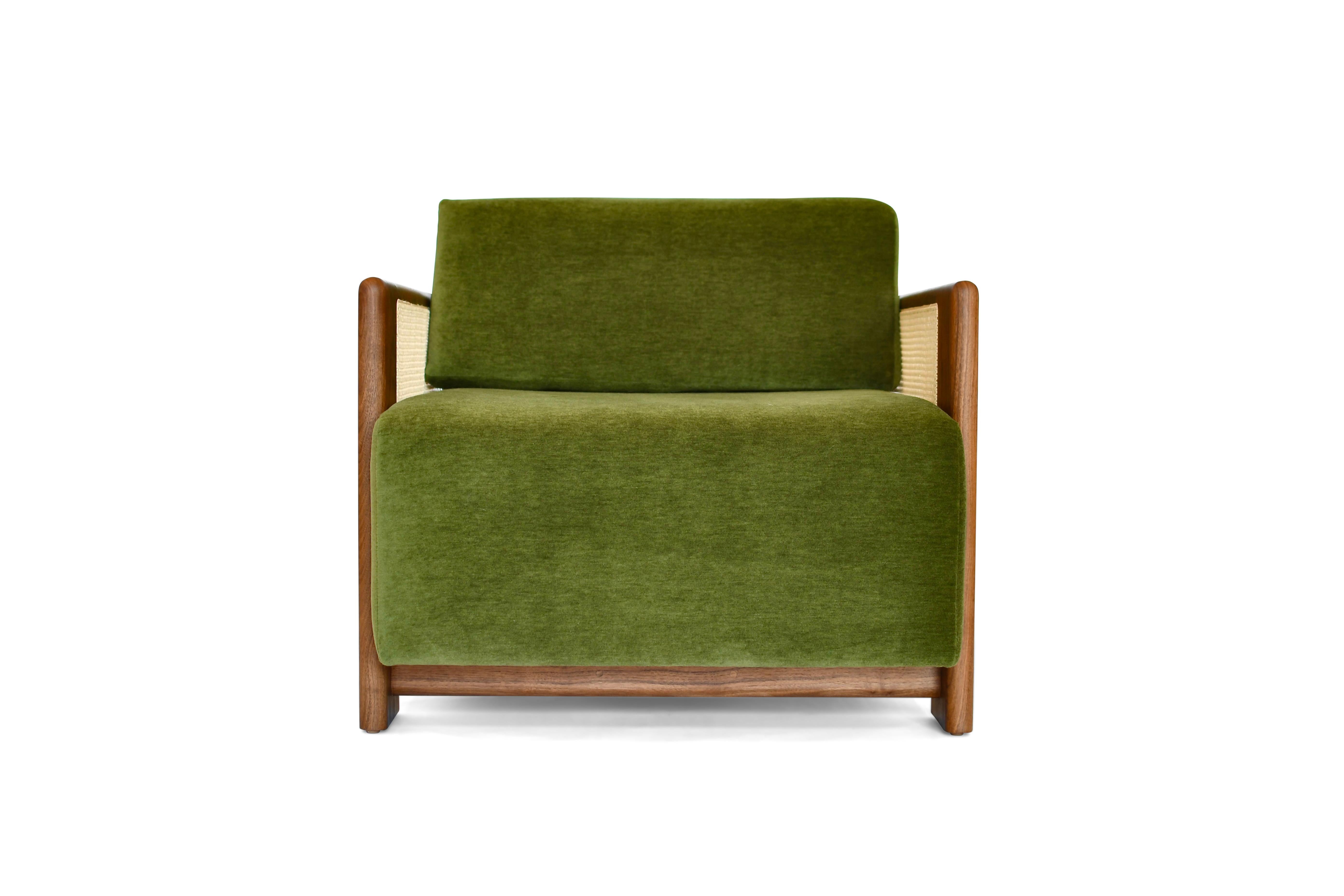 Mohair Juno Lounge Chair For Sale
