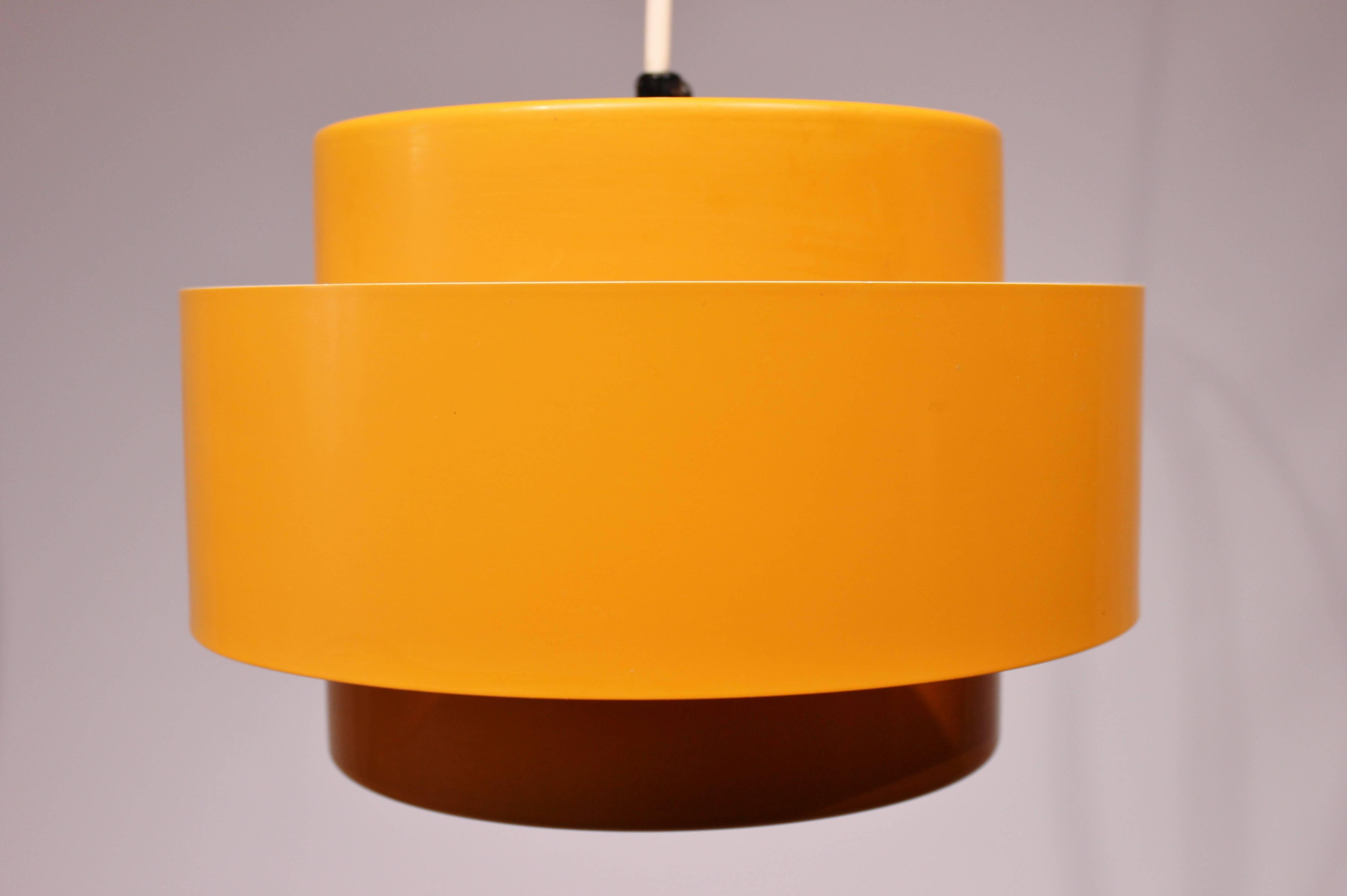Mid-20th Century Juno Pendant, Dark Yellow by Jo Hammerborg for Fog and Mørup, 1960s