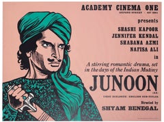 Junoon 1979 UK Quad Academy Cinema Film Poster, Peter Strausfeld