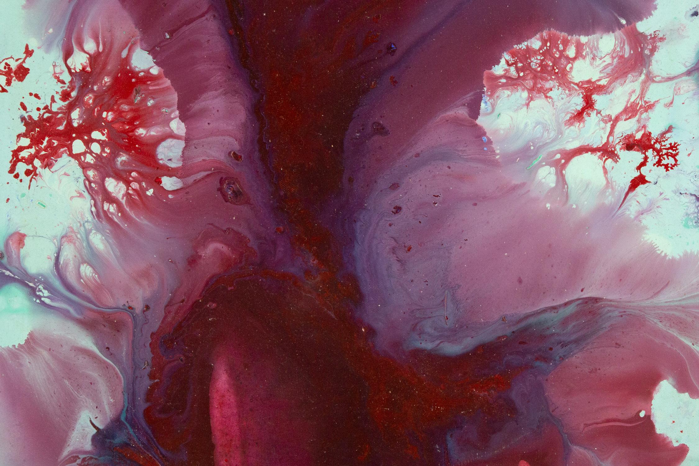 JunWei Zhang Abstraktes Original Ölgemälde auf Leinwand „Purple's Destiny“ im Angebot 4