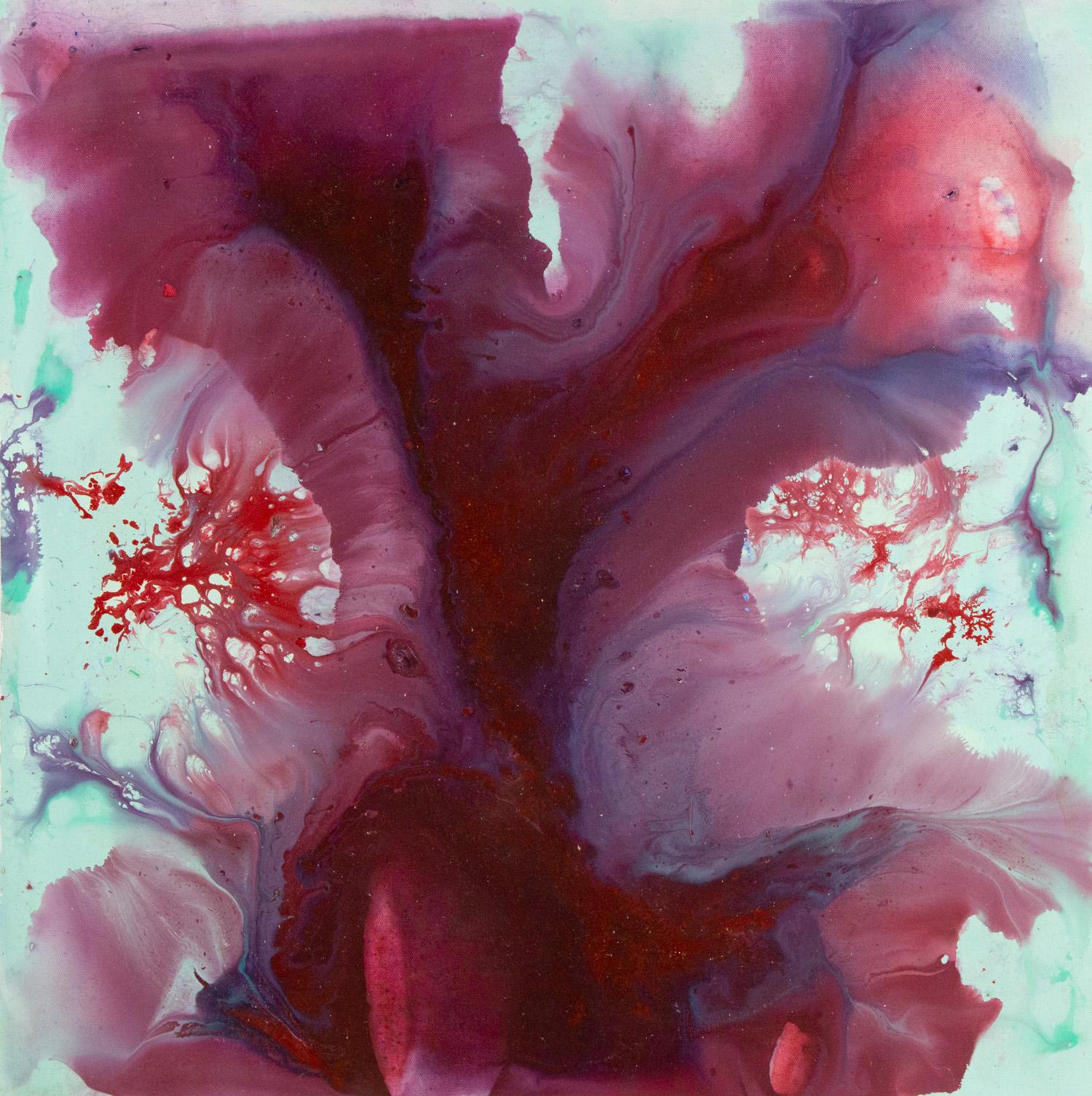 JunWei Zhang Abstraktes Original Ölgemälde auf Leinwand „Purple's Destiny“