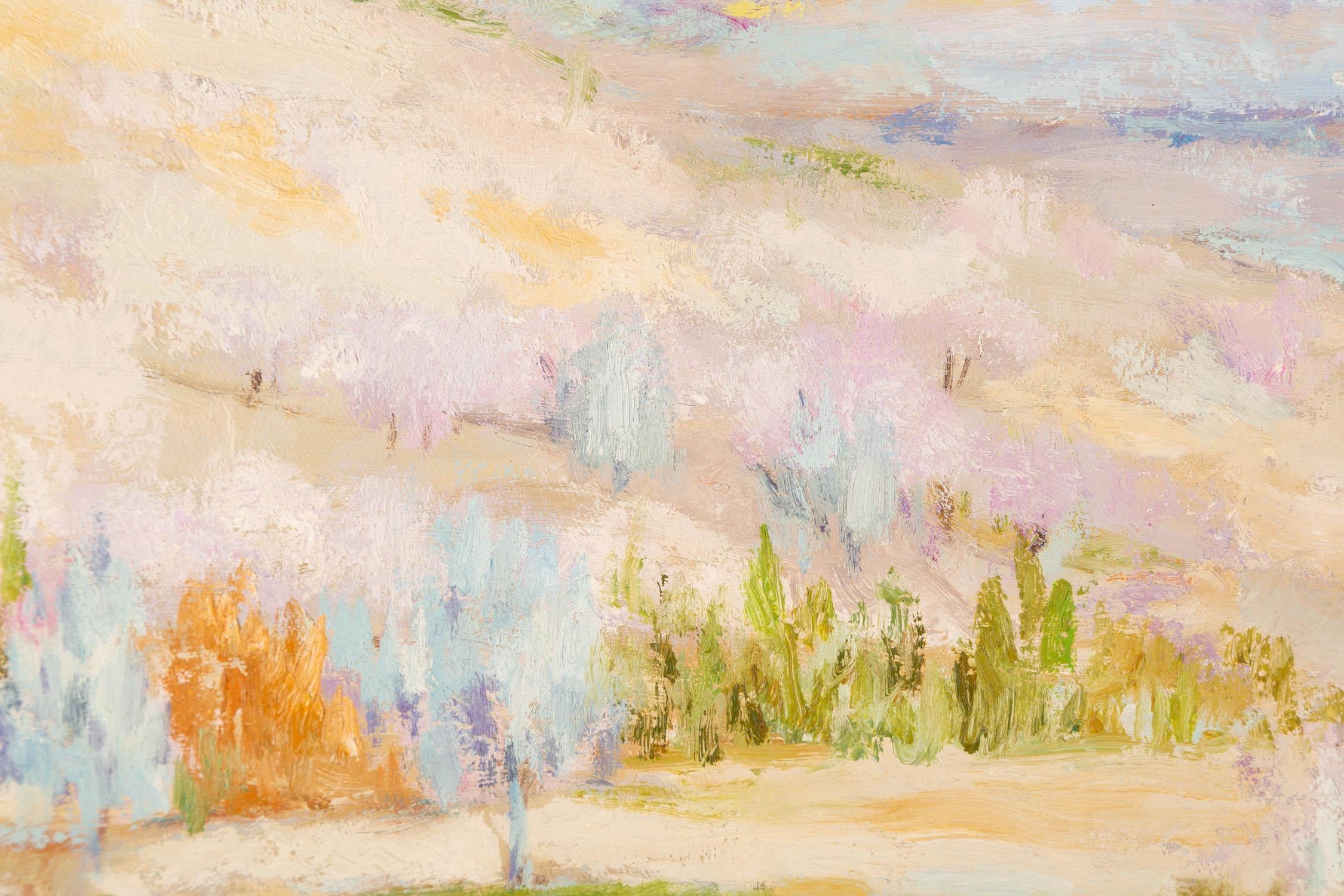 Olio originale su tela di Junxue Xun, impressionista, 