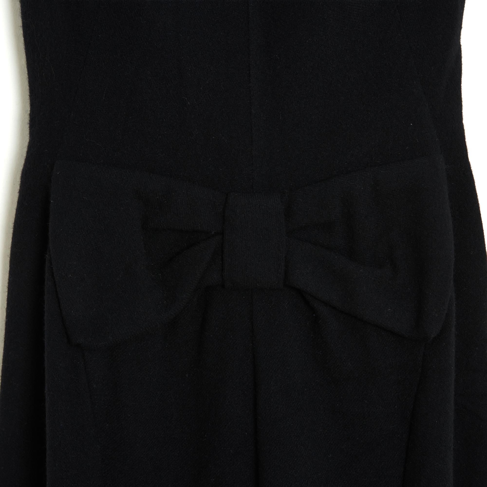 Women's Junya Wanatabe Comme des Garcons Robe FR36/38 Black Felt Knot Dress UK8/10 US6/8 For Sale