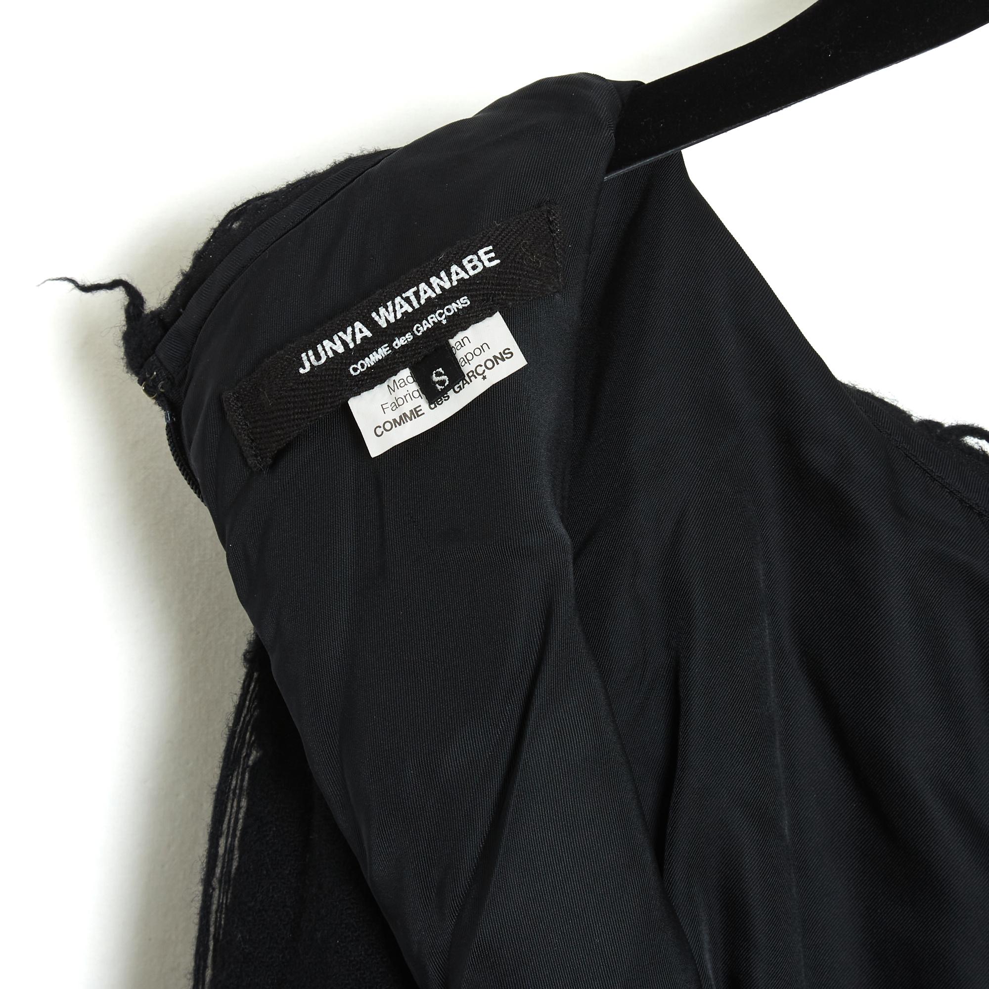 Junya Wanatabe Comme des Garcons Robe FR36/38 Black Felt Knot Dress UK8/10 US6/8 For Sale 2