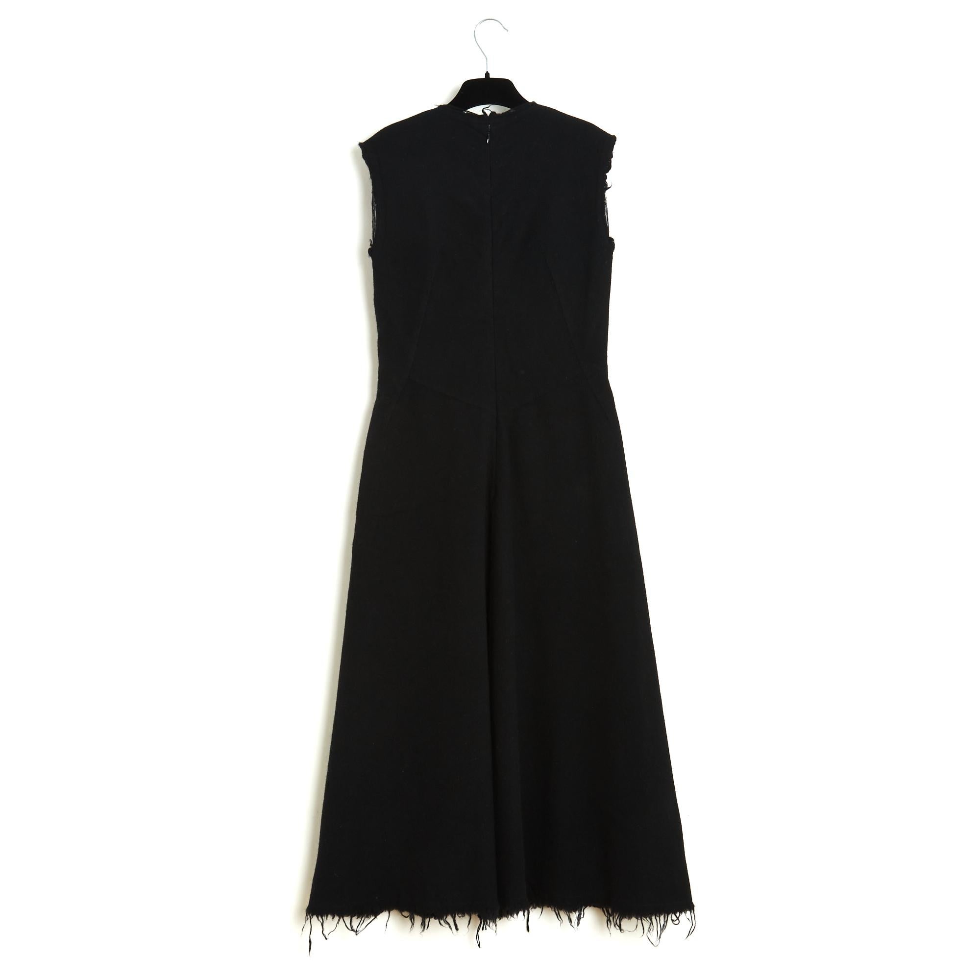 Junya Wanatabe Comme des Garcons Robe FR36/38 Black Felt Knot Dress UK8/10 US6/8 For Sale 3
