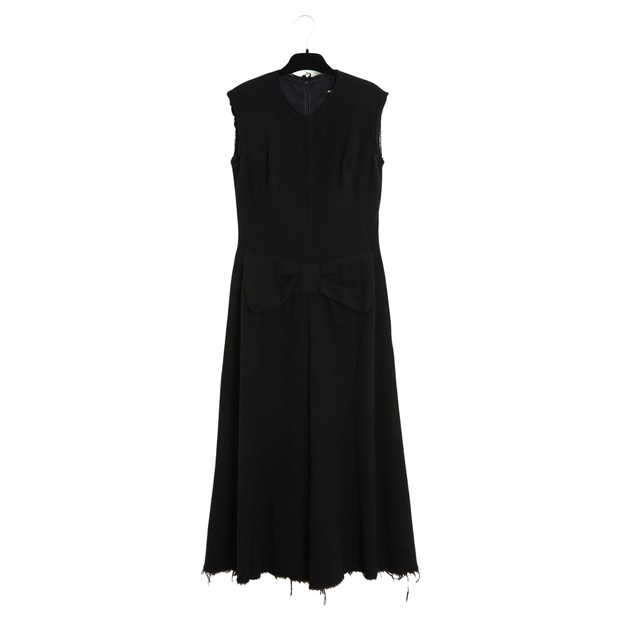 Junya Wanatabe Comme des Garcons Robe FR36/38 Black Felt Knot Dress UK8/10 US6/8 For Sale