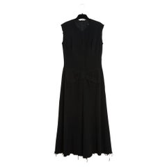 Junya Wanatabe Comme des Garcons Robe FR36/38 Schwarzes Kleid aus Filz mit Knoten UK8/10 US6/8