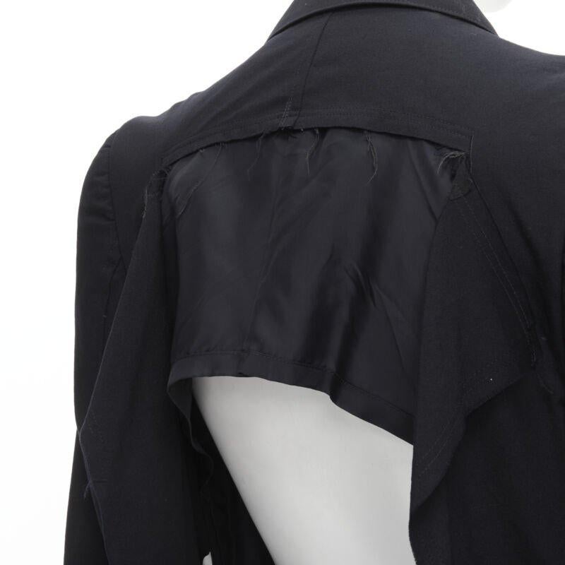 Nero JUNYA WATANabe 1994 blazer in lana navy con spalla imbottita e taglio sul retro M in vendita