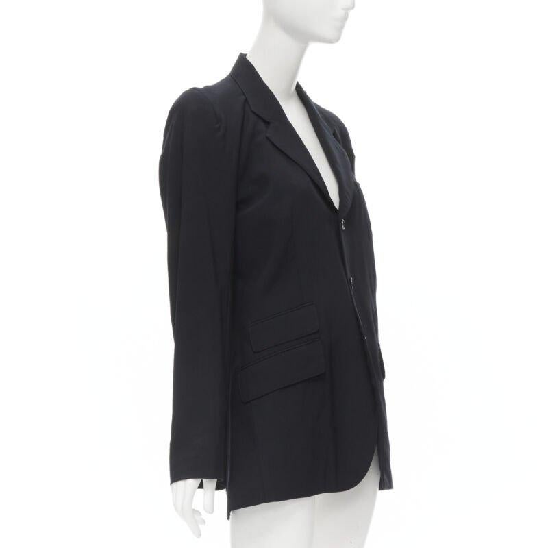 JUNYA WATANabe 1994 blazer in lana navy con spalla imbottita e taglio sul retro M In condizioni ottime in vendita a Hong Kong, NT