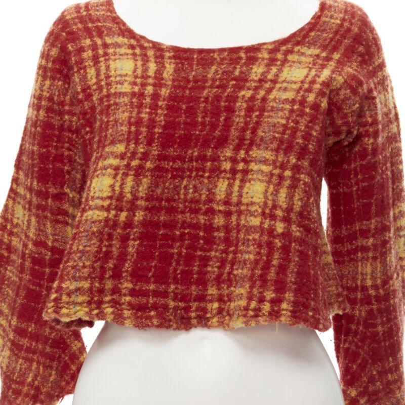 JUNYA WATANABE 1994 Vintage orange grey boiled wool shrunken deconstructed top M
Reference: CRTI/A00715
Brand: Junya Watanabe
Designer: Junya Watanabe
Collection: 1994 - Runway
Material: Wool
Color: Red, Orange
Pattern: Checkered
Extra Details: