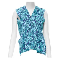 JUNYA WATANABE 1996 sky blue floral embroidery panelled constructed open back to