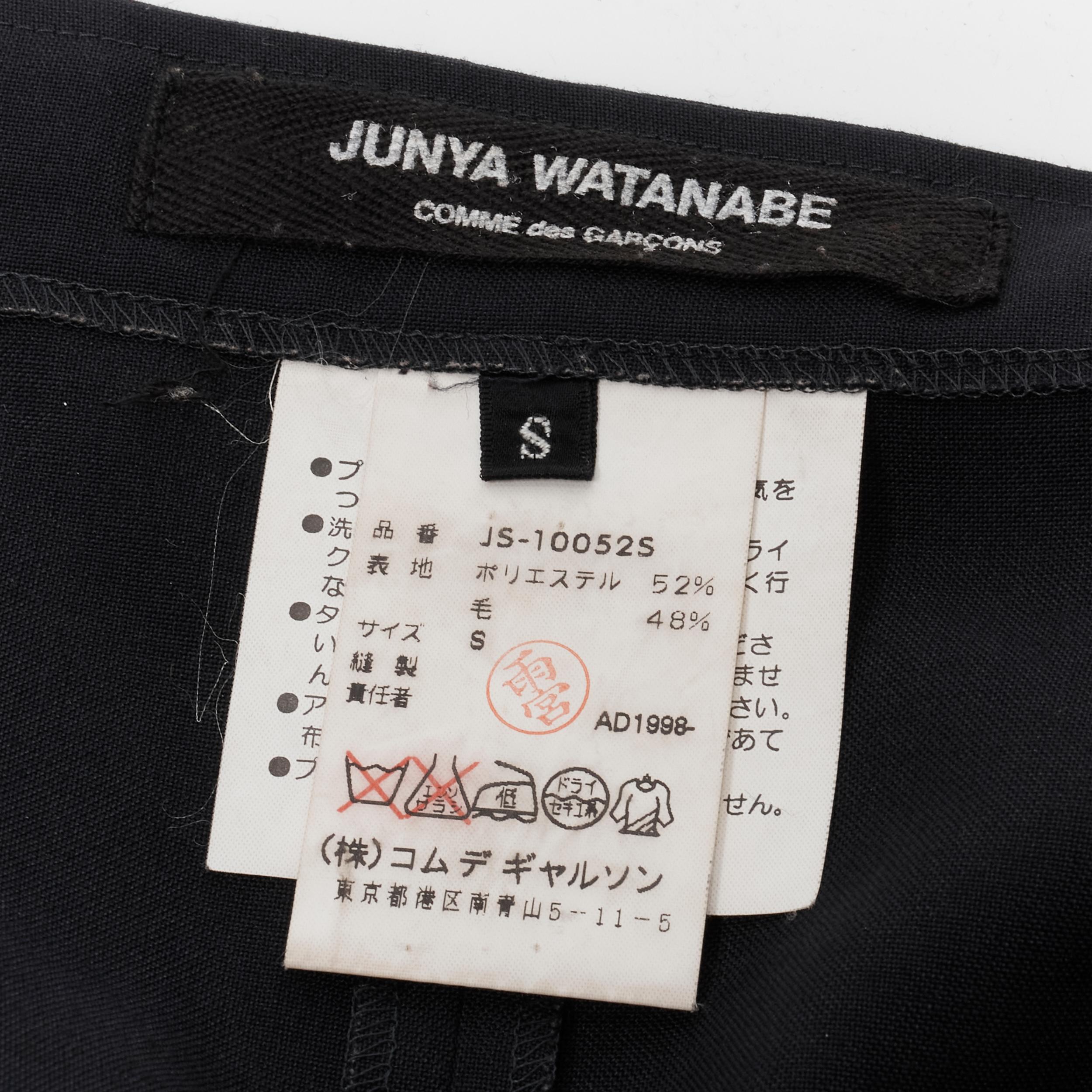 JUNYA WATANABE 1998 black pleated tiered hem pencil skirt S For Sale 6