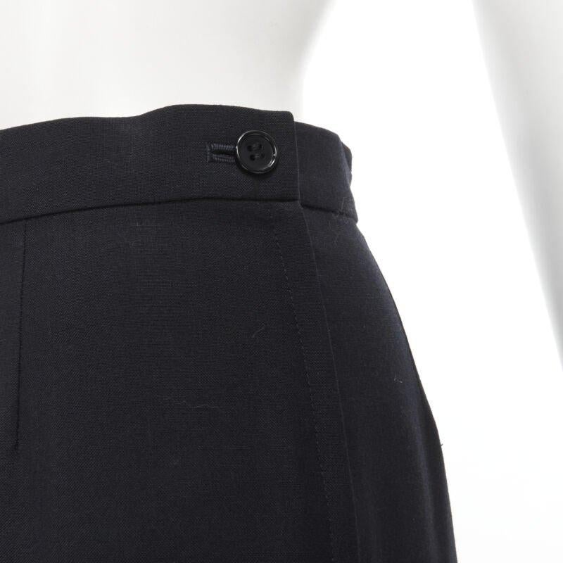 JUNYA WATANABE 1998 black pleated tiered hem pencil skirt S For Sale 2