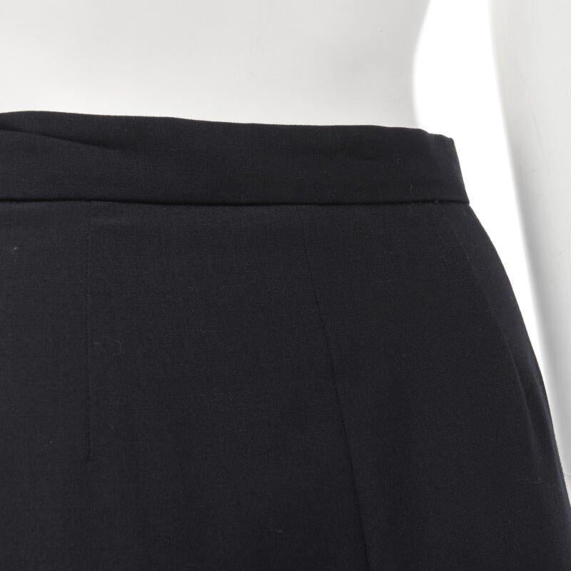 JUNYA WATANABE 1998 black pleated tiered hem pencil skirt S For Sale 3