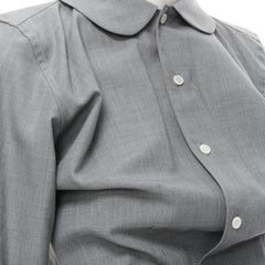 JUNYA WATANABE 1998 Body Structure grey wool gathered bundle waist shirt