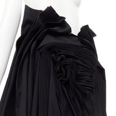 JUNYA WATANABE 1998 Runway Vintage black Madame Grey draped pleat skirt