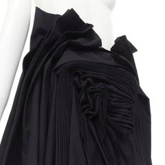 JUNYA WATANABE 1998 Runway Vintage black Madame Grey draped pleat skirt