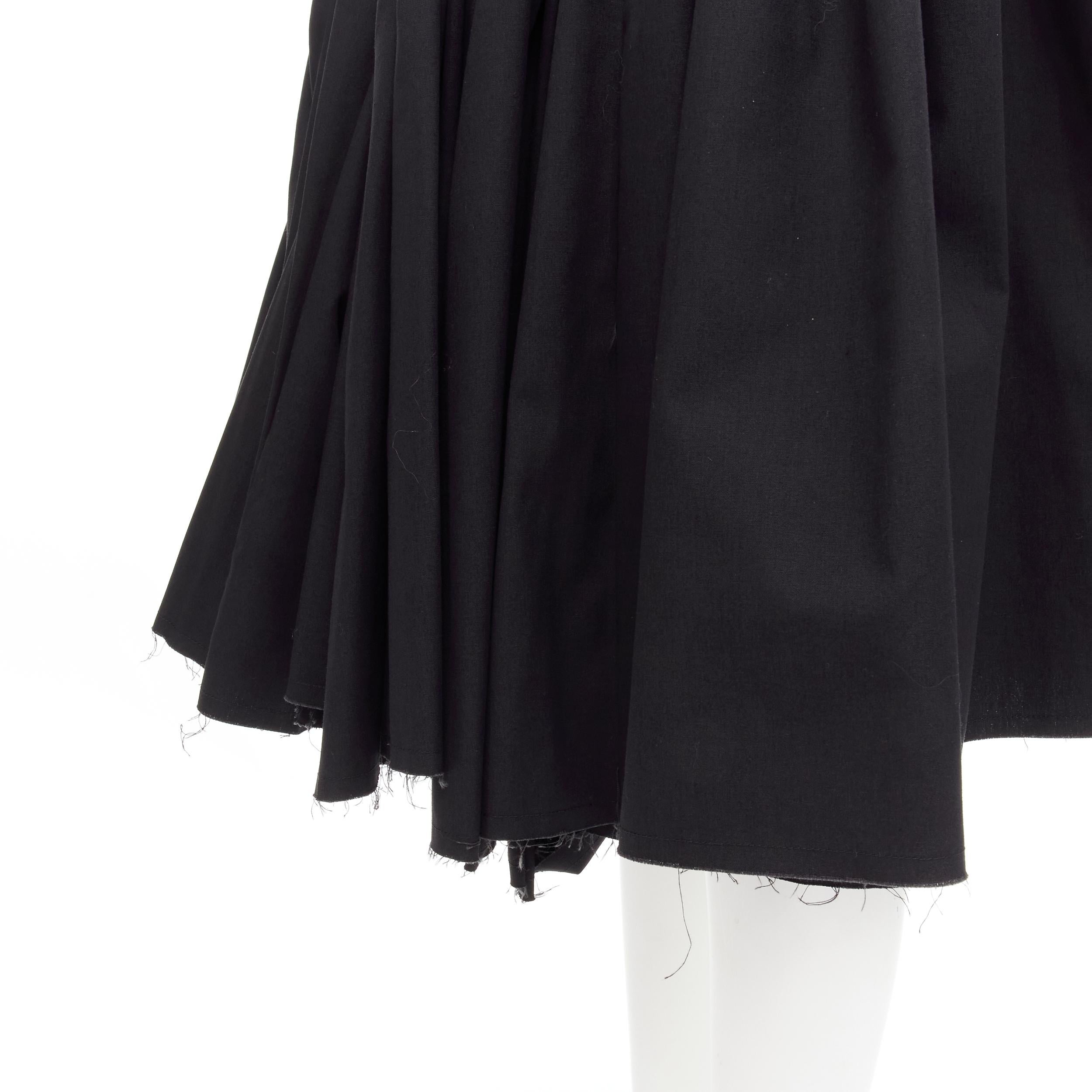 JUNYA WATANABE 1998 Runway Vintage black Madame Grey draped pleat skirt For Sale 3