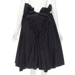 JUNYA WATANABE 1998 Runway Vintage black Madame Grey draped pleat skirt