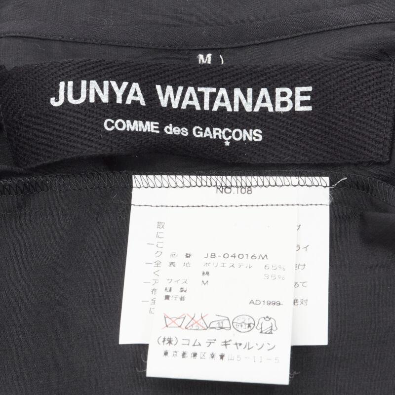 JUNYA WATANABE 1999 black cotton rose bud round collar long sleeve shirt M For Sale 5